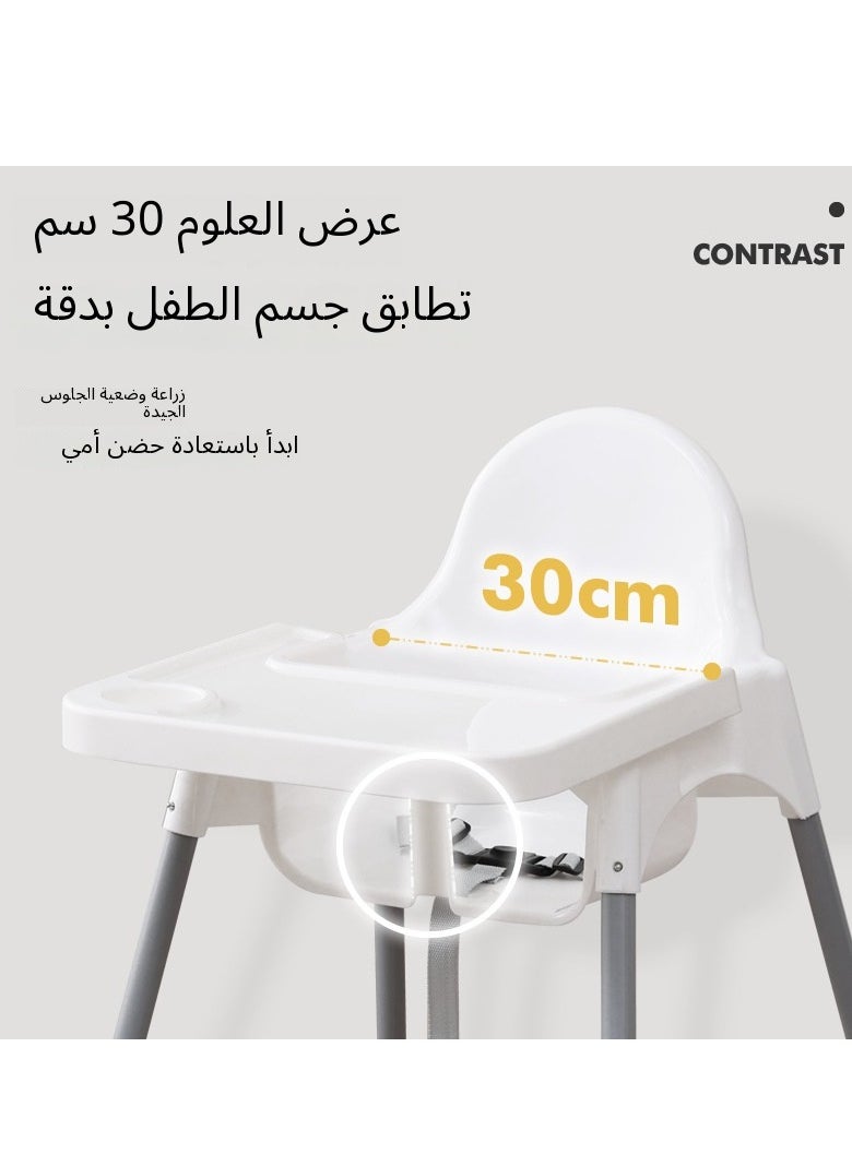 ماركة غير محددة طاولة طعام للأطفال وكراسي لتناول الطعام في المنزل كرسي طعام محمول للأطفال كرسي طعام للأطفال مقعد طاولة طعام متعدد الوظائف كرسي نمو متعدد الوظائف  - Image 3