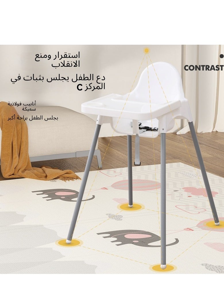 ماركة غير محددة طاولة طعام للأطفال وكراسي لتناول الطعام في المنزل كرسي طعام محمول للأطفال كرسي طعام للأطفال مقعد طاولة طعام متعدد الوظائف كرسي نمو متعدد الوظائف  - Image 4