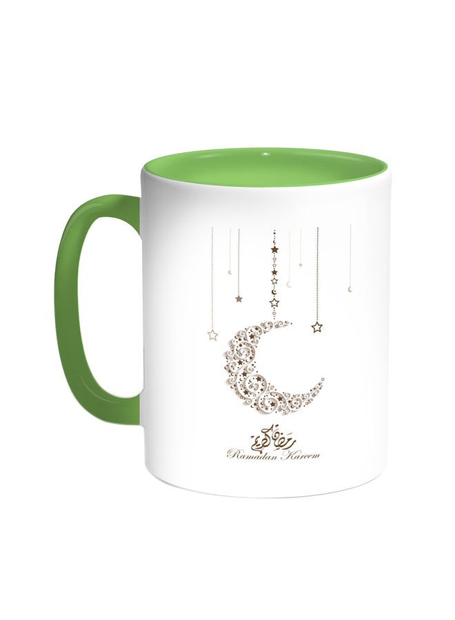 RYN Ramadan Kareem Printed Coffee Mug Green/White 11ounce
