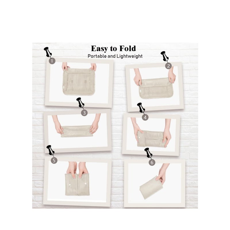 SOLARAE 8 مجموعة من مكعبات التعبئة لحقائب السفر - مكعبات التعبئة - منظم حقائب السفر - أكياس ملحقات كبيرة خفيفة الوزن مقاومة للماء - حقيبة تخزين لوازم السفر مع حقيبة مستحضرات التجميل والملابس - Image 5