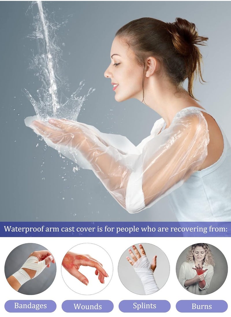 Generic Disposable CPE Long Arm Gloves – Extra Thick, Waterproof, Oil-Proof, Extended Length with Elastic Cuffs for Household Cleaning and Kitchen Use(10 pieces)  - Image 4