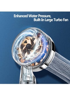 Y&D Shower Head, Head with Hose, Handheld Turbocharged Pressure Propeller Shower, Turbo Spa Massage  - Image 4