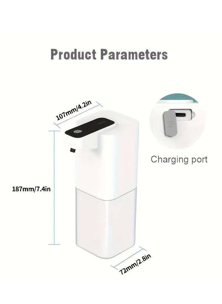 Touchless Foaming Soap Dispenser - 400ml USB Rechargeable, Sleek Design for Home & Office Hygiene - pzsku/Z0C30CECC4173D5A0EAF7Z/45/_/1723109025/05fe7d1e-de53-434c-b6bd-edf0918f2a47