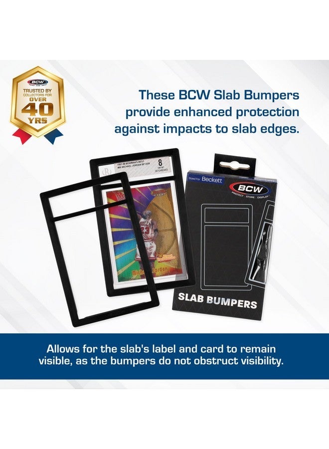 BCW Graded Card Slab Bumpers for BGS Slabs - Black | 6-Pack Durable TPE Edge Protectors | Shields BGS-Standard Slabs from Scuffs, Chips & Impact Damage | Easy Fit & Non-Slip Grip for Trading Cards - Image 2