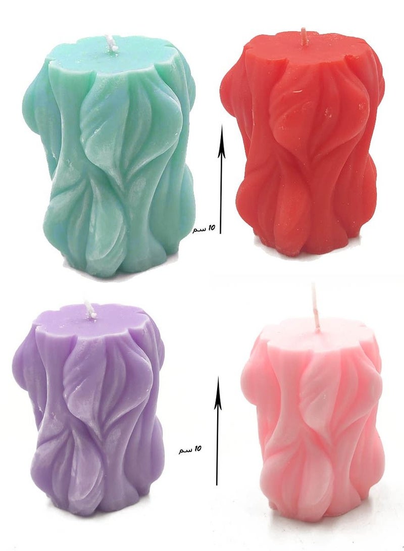 co arma A scented candle in the shape of a tree trunk, in four colors and different scents, 10 cm - Image 1