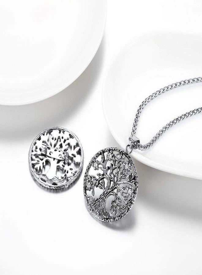 U7 Brooch Women Men Stainless Steel Tree Of Life Design Round Lapel Stick Pin For Hat,Bag,Suit - Image 3