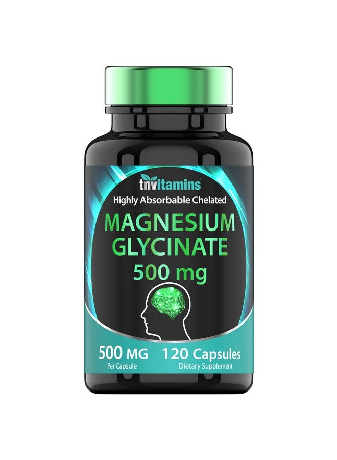 تي إن فيتامينس جليسينات المغنيسيوم 500 مجم لكل كبسولة - 120 كبسولة | إمداد لمدة 4 أشهر! | مكمل المغنيسيوم النقي المخلب للنوم والهدوء ودعم الأعصاب والمفاصل والعظام* | المعروف أيضًا باسم بيسجيسينات المغنيسيوم | غير معدّل وراثيًا - Image 1