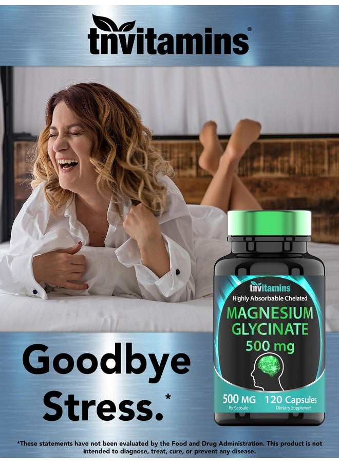 تي إن فيتامينس جليسينات المغنيسيوم 500 مجم لكل كبسولة - 120 كبسولة | إمداد لمدة 4 أشهر! | مكمل المغنيسيوم النقي المخلب للنوم والهدوء ودعم الأعصاب والمفاصل والعظام* | المعروف أيضًا باسم بيسجيسينات المغنيسيوم | غير معدّل وراثيًا - Image 4