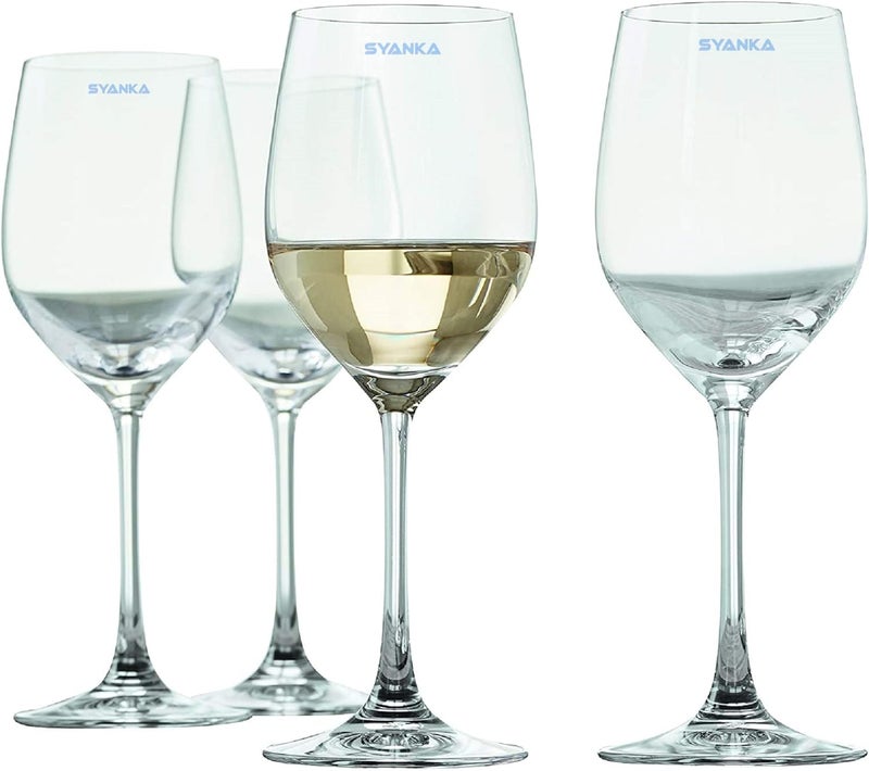 SYANKA Italian Premium Classic Wine Glasses Set of 6 360ml Transparent Ideal for White or Red Wine Lead Free Wine Glasses - Image 2