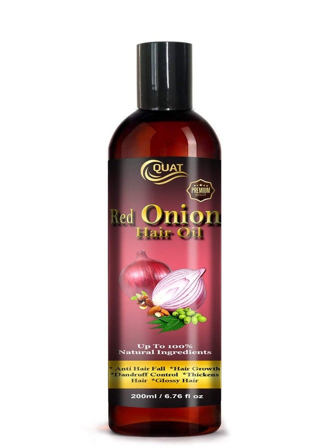 Quat Red Onion Hair Oil for Hair Growth, Anti Hair Fall, Dandruff Control, Glossy Hair (200ml) - Image 2
