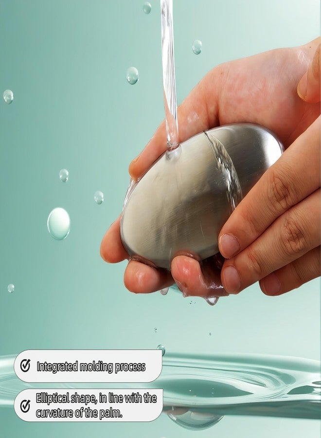 RyanDesign Stainless Steel Soap Bar for Hands - Odor Eliminator for Garlic, Onion, Fish Smells | Kitchen & Travel Metal Soap |10-Year Durability, Chemical-Free Hand Deodorizer for Cooks & Fishermen - Image 2