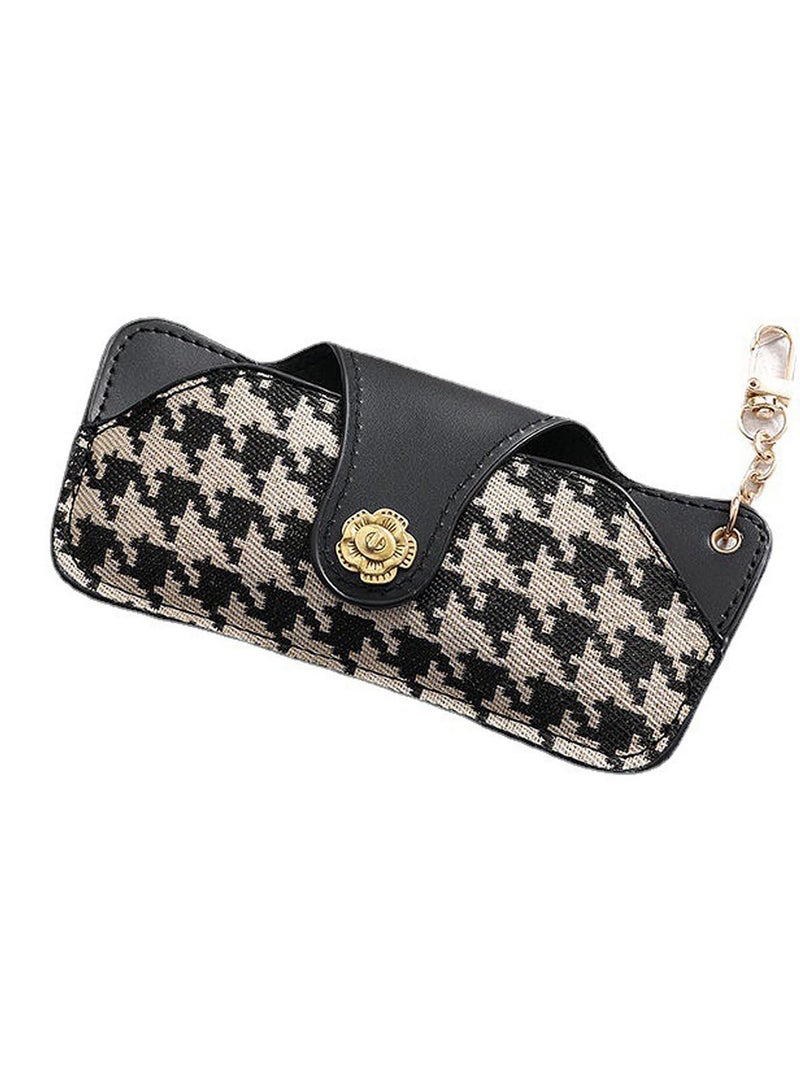 Excefore Soft Leather Sunglasses Bag, Travel Sunglass Holder, Portable Slim Eyeglass Case, Sunglasses Pouch (Black) - Image 1