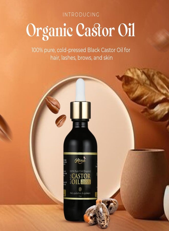 Allurials Organic Castor Oil - 2 Fl Oz | 100% Pure & Natural | Premium-Grade Carrier Oil for Hair Growth, Eyelashes & Eyebrows | Moisturizing Oil for Skin & Body - Image 2
