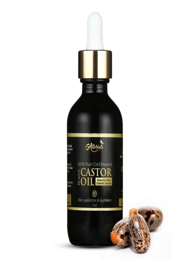 Allurials Organic Castor Oil - 2 Fl Oz | 100% Pure & Natural | Premium-Grade Carrier Oil for Hair Growth, Eyelashes & Eyebrows | Moisturizing Oil for Skin & Body - Image 1