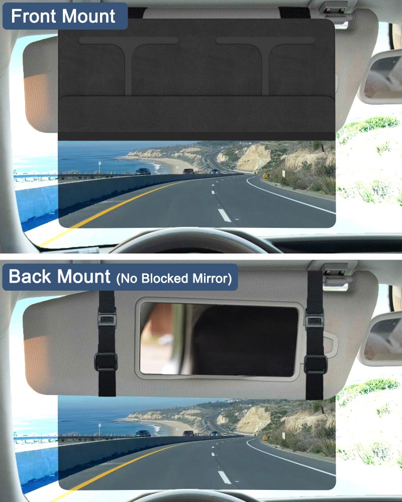 NAZZO Car Visor Extender Sun Blocker, Polarized Sunvisor Extension with Removable Magnetic PC Lens, Anti Glare Car Visor Extended for Safe Driving, Universal for SUV, Family Automotive, Black - Image 4