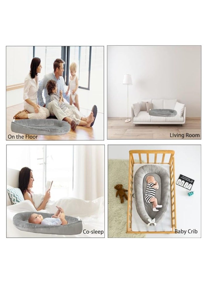 Moro Moro Velvet Baby Nest – Ultra-Soft & Portable for Newborns (0-12 Months)  - Image 4
