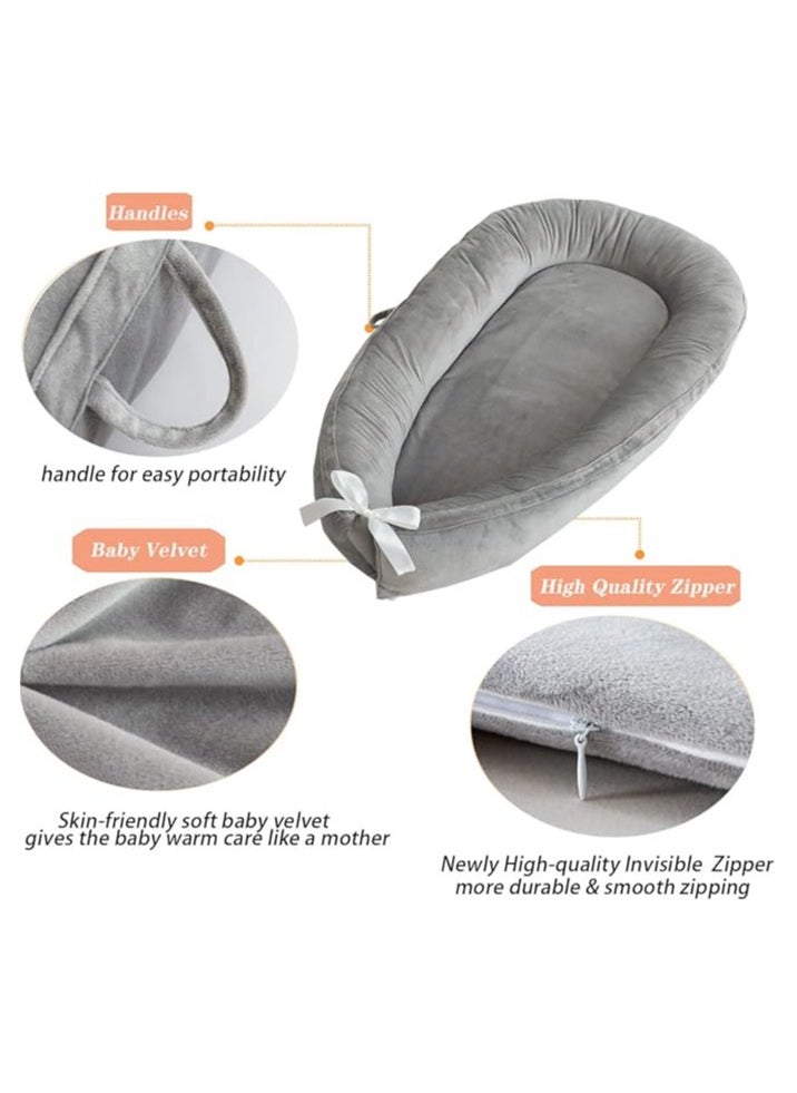 Moro Moro Velvet Baby Nest – Ultra-Soft & Portable for Newborns (0-12 Months)  - Image 2