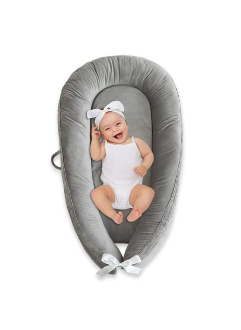 Velvet Baby Nest – Ultra-Soft & Portable for Newborns (0-12 Months)