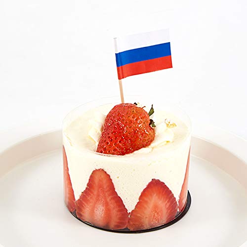 JAVD CYPS 100 Pcs Russia Flag Toothpicks, Mini Stick Cupcake Toppers, Country Picks for Parties & Celebrations - Image 4