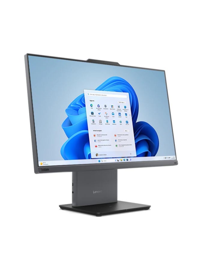 لينوفو جهاز ThinkCentre neo 50a 24 AIO بشاشة 23.8 بوصة عالية الدقة بالكامل (1920x1080)، معالج Core i7-13620H، ذاكرة وصول عشوائي 16 جيجابايت DDR5، قرص صلب SSD سعة 512 جيجابايت، معالج رسومات Intel UHD، نظام التشغيل Windows 11، يدعم اللغتين الإنجليزية والعربية، لون رمادي قمري الإنجليزية/العربية - Image 2