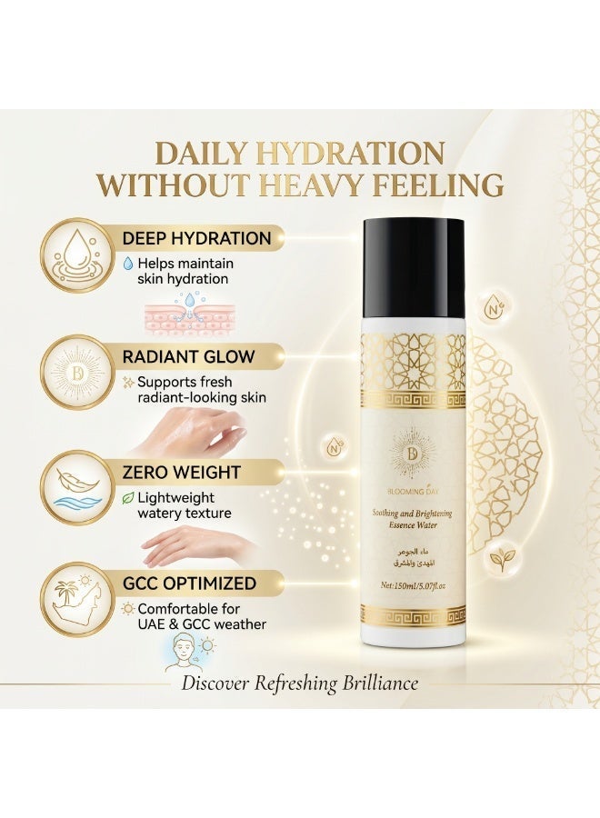 Blooming Day Soothing & Brightening Essence Water 150ml, Hydrating Facial Toner with Niacinamide & Hyaluronic Acid, For All Skin Types - Image 2