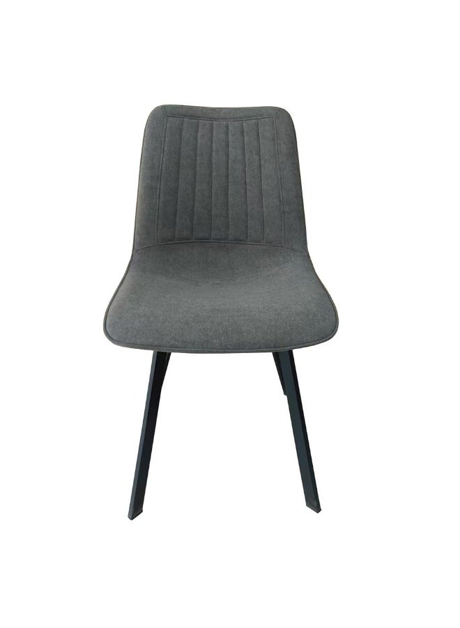 DANUBE HOME V2 Alleria Dining Chair Modern Upholstered Dining Chair with Stylish Design, Comfortable Seat for Dining Room, Kitchen, and Home, Elegant Furniture for Modern Interiors Set of 2 - Grey / Black - Image 2