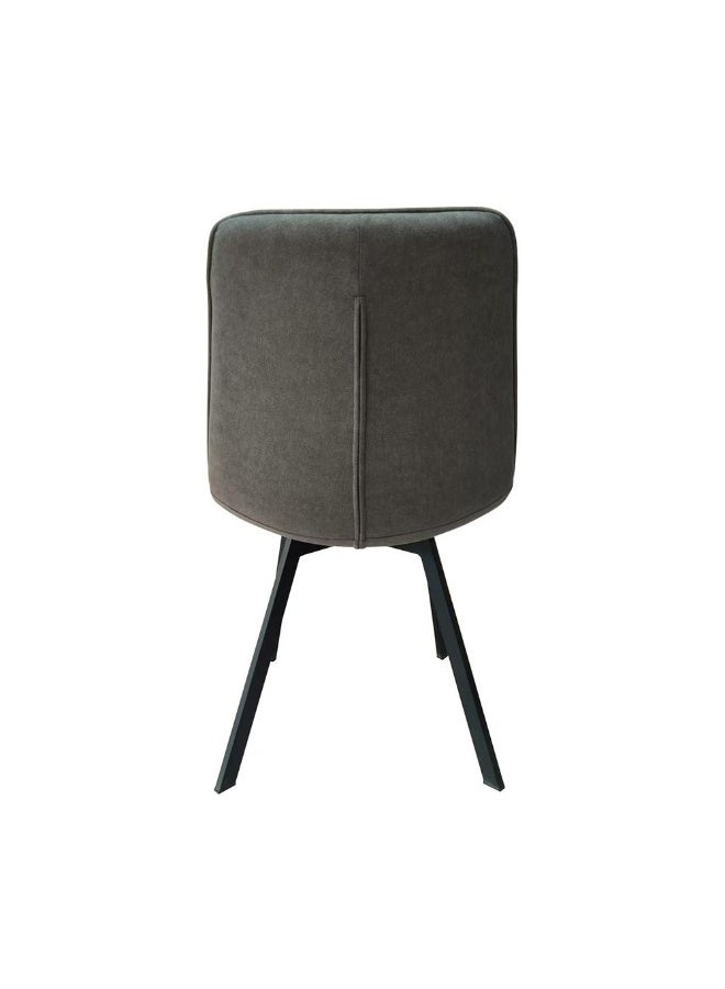 DANUBE HOME V2 Alleria Dining Chair Modern Upholstered Dining Chair with Stylish Design, Comfortable Seat for Dining Room, Kitchen, and Home, Elegant Furniture for Modern Interiors Set of 2 - Grey / Black - Image 4