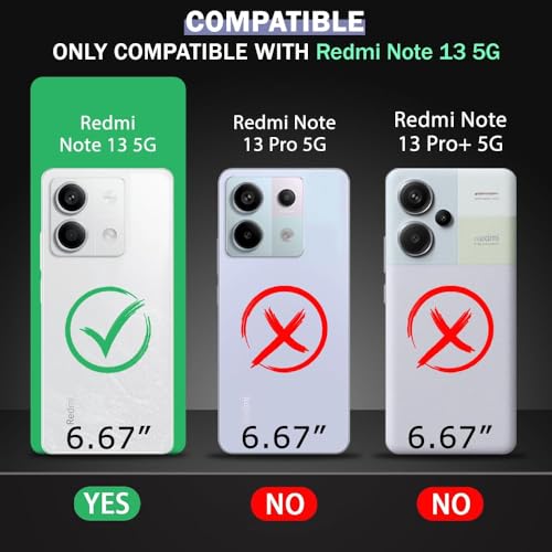 REALCASE Desined for Redmi Note 13 5G Back Cover Case | Stylish Frameless Matte Hard Skin | Soft TPU Shock Proof Bumper Back Cover Case for Redmi Note 13 5G (Black) - Image 2