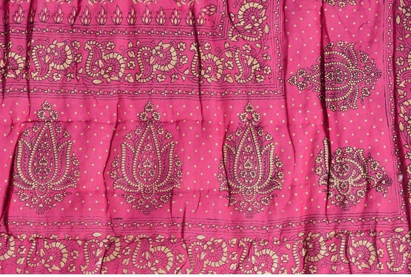 LOARSHY Pure Cotton Floral Quilt | Lightweight and Warm Jaipuri Rajasthani Single Bed Razai | Soft Razai for Summer and Winters |Gift Item (Pink) - Image 2