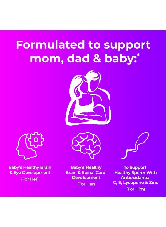 One A Day Men's & Women's Pre-Pregnancy Multivitamin Softgel including Vitamins A, Vitamin C, Vitamin D, B6, B12, Folic Acid & more, 30+30 Count, Supplement for Before, During, and Postnatal - Image 2