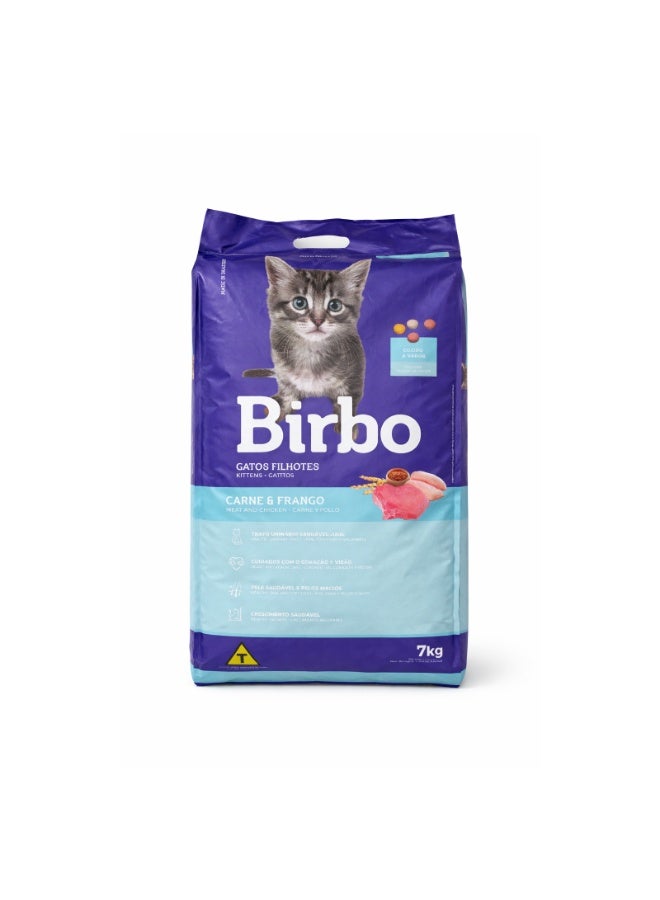 Birbo Premium Dry Food for Kittens with Meat and Chicken – Healthy Growth & Urinary Tract Support – 7kg Value Pack