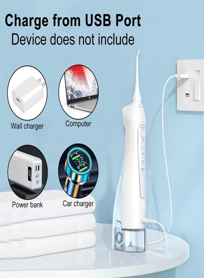 RAXSEG كابل شحن USB لأجهزة Nicwell و Fairywill و Aquasonic و MOSPRO و Nicefeel و Zerhunt و Oralfree و Waterfloss و Tovendor و Hangsun و Initio و McNaval و Cremax، بالإضافة إلى قطع غيار كابلات شحن USB (أبيض...). - Image 2