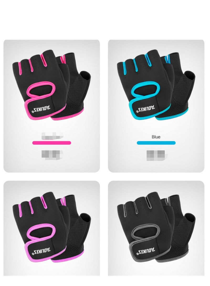 AOLIKES 4PCS Pair Of Half Finger Weight Lifting Gloves Multicolour - Image 1