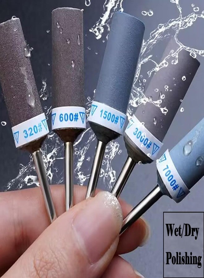 LUO KE 𝐋𝐮𝐨 𝐤𝐞 10 Pcs Mixed Grit Sandpaper Rolls Set,3/32 Inch Shank Abrasive Sanding Sleeve for Rotary Tool - Image 5
