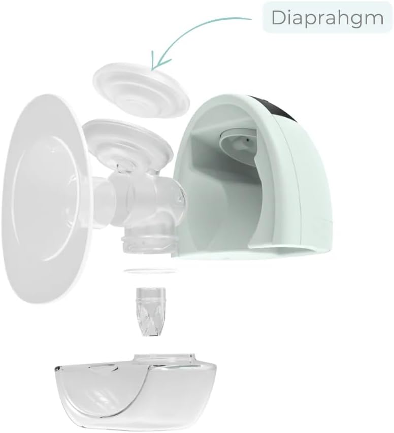 Zomee Fit Breast Shield Replacement Kit Breast Shield Body Diaphragm Duckbill Valve and 6 oz Portable Milk Bottle Storage Container Pump Not Included Fit Diaphragm Set 1 Count - Image 2