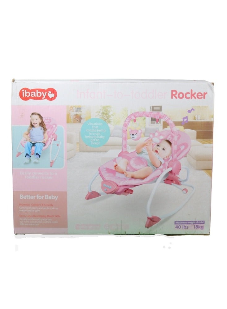 Tiibaby Infant to Toddler Rocker for Girls with Toys - 68141