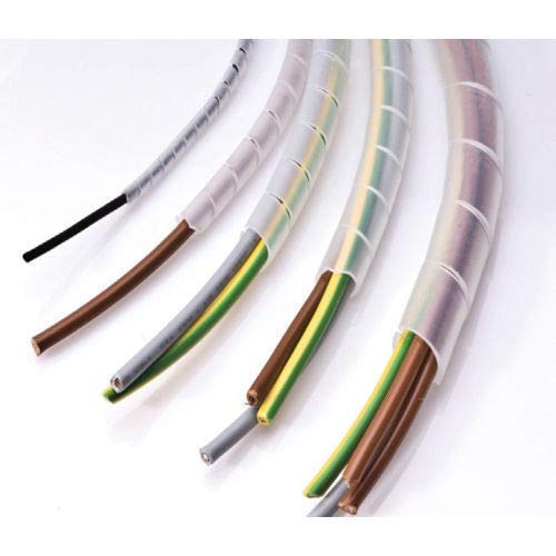 Rpi shop - Transparent 16mm(5/8" Inch) Spiral Cable Wrap, Cable Sleeve, cable Organizer for TV PC Home & Home - Length : 10 Meter - Image 3
