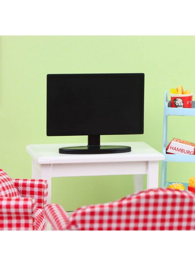 Haomian 2 Pieces Dollhouse Miniature Furniture 1:12 Doll House Miniature Tv Television With Remote Control Dollhouse Mini Model Toy Dollhouse Mini Decoration Accessories - Image 5