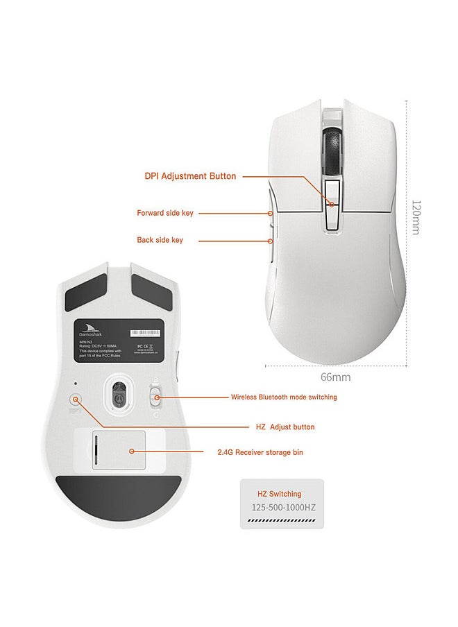 Darmoshark - Motospeed Darmoshark N3 Wireless BT 3 Mode Gaming esports Mouse 26000DPI 7 key Optical PAM3395 Lightweight portable computer mouse suitable for laptop computers - Image 1