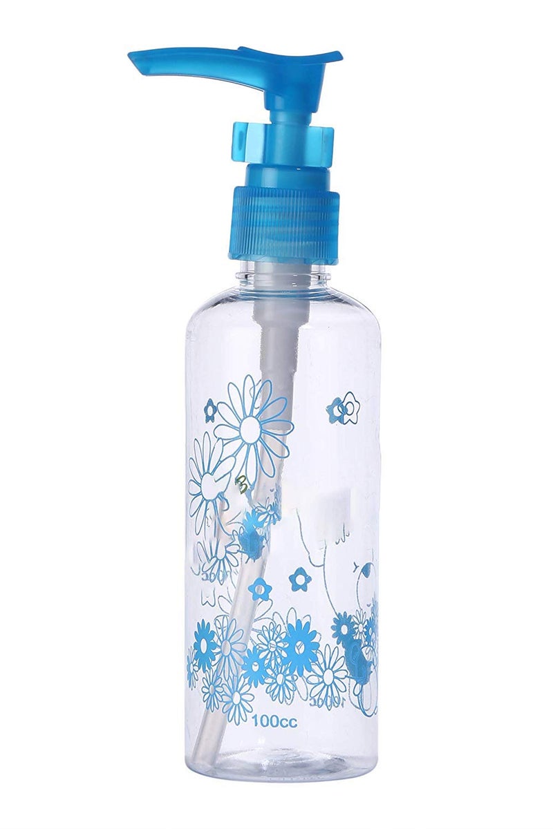 Lakeer Plastic 100Ml Empty Printed Lotion/Cream/Soap/Sanitizer Dispenser / (Multi Purpose) Bottle With Pump Action And Saftey Lock Set Of 3 Pc - Image 2
