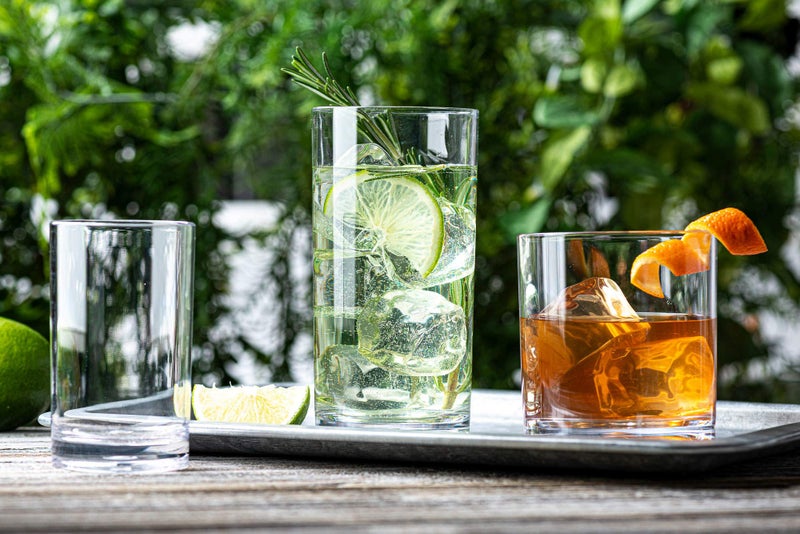 Le'raze Elegant Acrylic Drinking Glasses [Set of 18] Multi Size Attractive Clear Plastic Tumblers - Unbreakable Drinkware Set Ideal for Indoor and Outdoor - Kid Friendly - Image 2