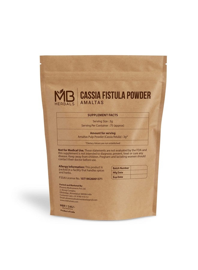 MB Herbals Cassia fistula Powder 227 Gram | Amalatash Gooda Amaltas Phali Pudding Pipi Tree Amaltash Fali Powder - Image 2