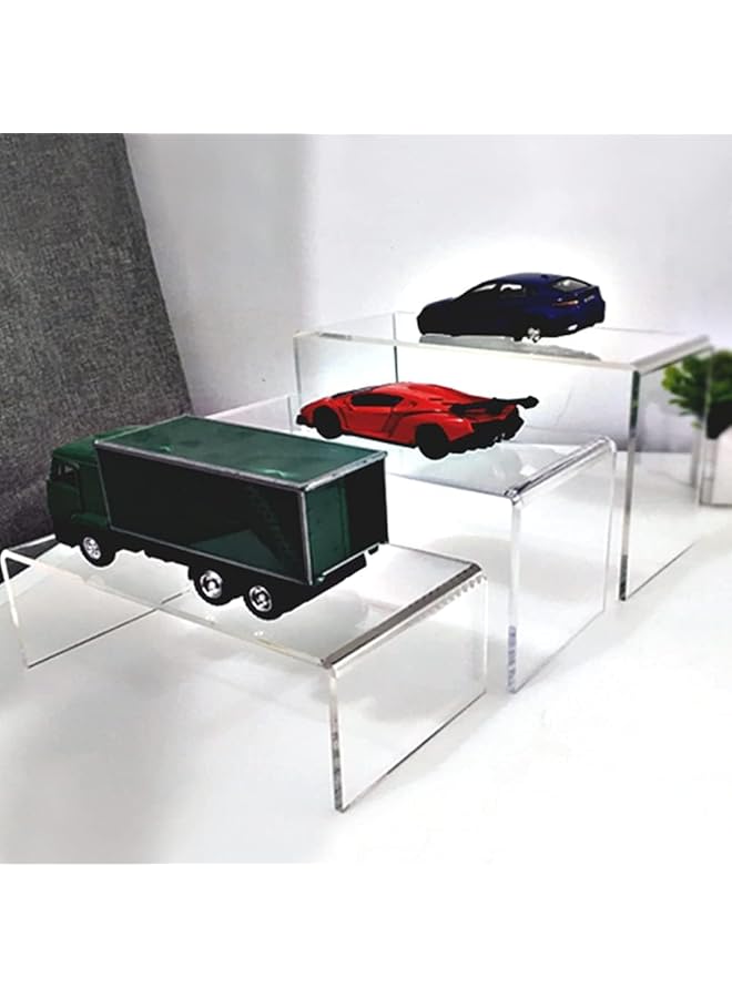 إيروريكس حامل عرض من الأكريليك الشفاف، حامل عرض العطور، مجموعة عرض طاولة الحلوى، حامل عرض الكب كيك، رف عرض متدرج للتنظيم والديكور - Image 5