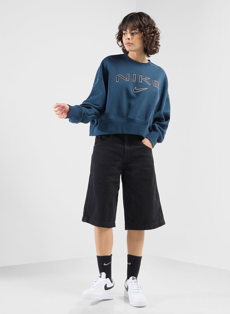 Nike Nsw Phoenix Fleece Oversized Sweatshirt - Image 4