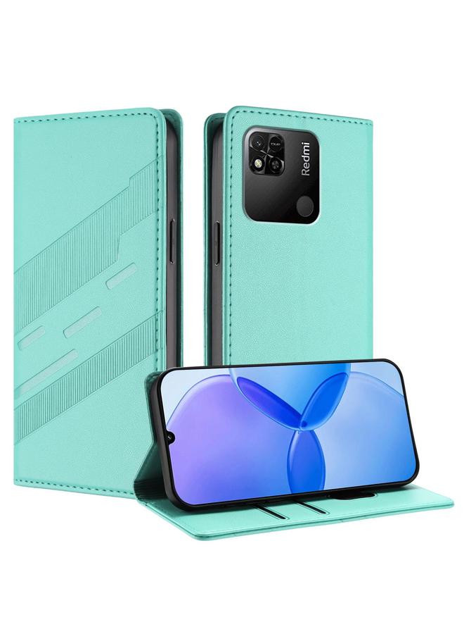 S-TOP Case For Redmi 10A / 9C Embossed Multi-functional Wallet Retro Leather Phone Case - Image 1