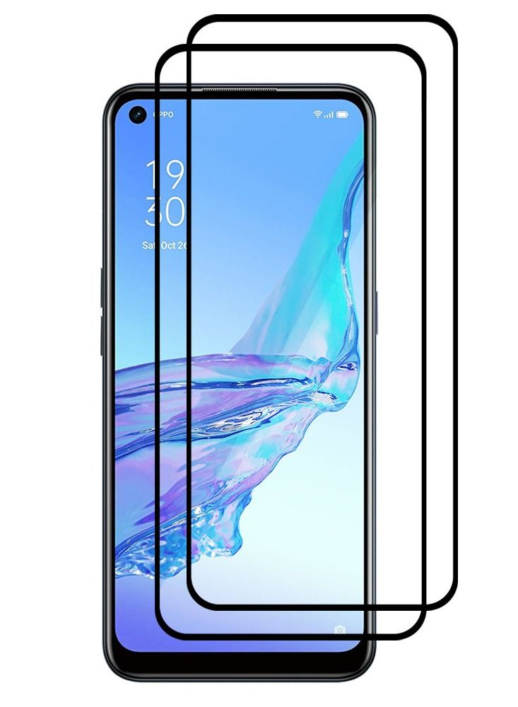 CATANES 2 Pack For Oppo A53s Screen Protector Tempered Glass Full Glue Back - Image 2