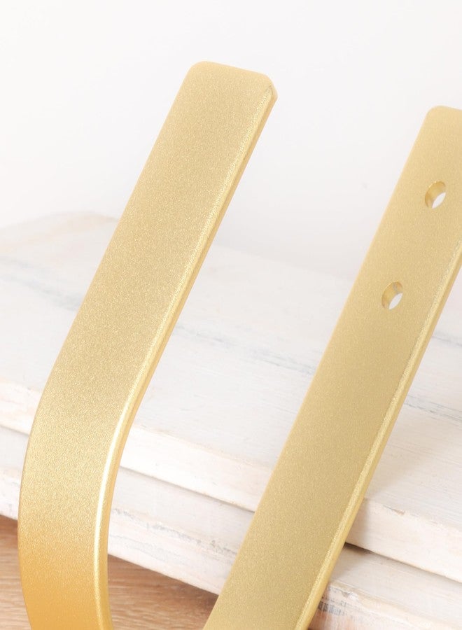 Groleca 2 Pack Modern Curtain Holdbacks Curtain Tiebacks Wall Mount Solid Aluminum U Shaped Curtain Wall Hooks Curtain Pull Backs Curtain Holders Curtain Tie Backs for Curtain (2, Gold) - Image 5