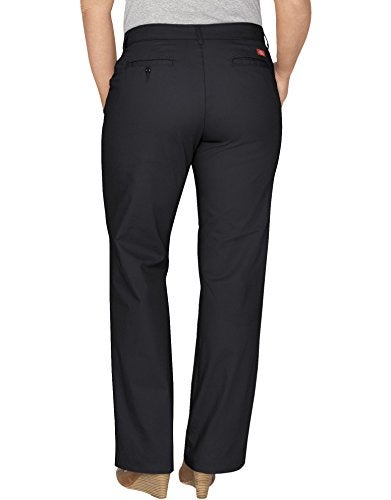 Dickies Womens Plus-Size Relaxed Straight Stretch Twill Pants, Black, 24 US - Image 2