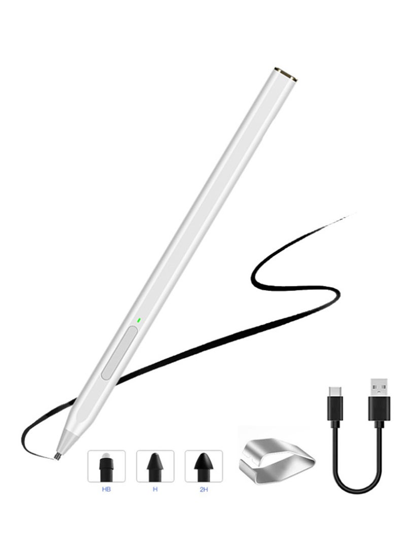 Stylus Pen for Microsoft Surface 3/4/5/6/7, Surface Laptop 1/2/3, Surface Book 1/2/3 Silver - Image 1