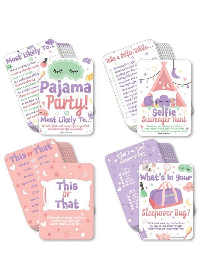 Big Dot of Happiness Big Dot of Happiness Pajama Slumber Party - Sleepover Activities & Games for 4 Girls, Birthday Party Group Games, Gamerific Bundle for Kids Parties - 10 Cards  - Image 1